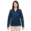 Harriton Women's Dark Navy Task Performance Fleece Full-Zip Jacket