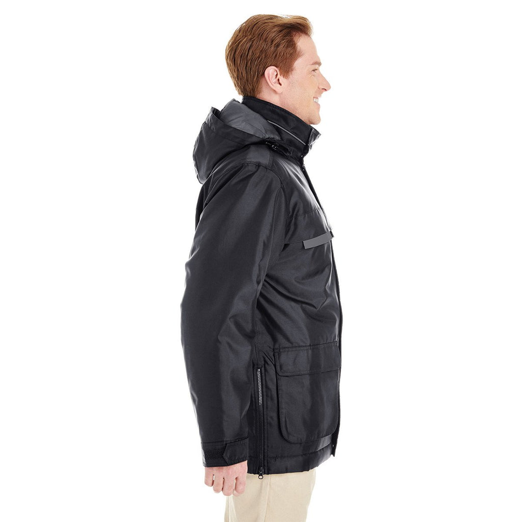Harriton Men's Black Axle Insulated Cargo Jacket