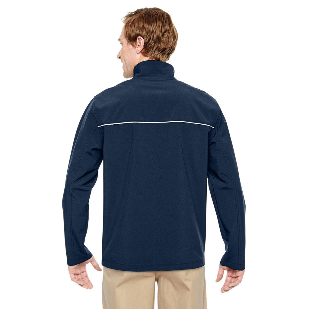 Harriton Men's Dark Navy Echo Soft Shell Jacket