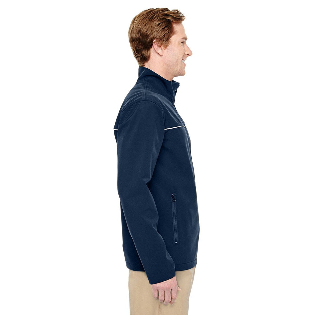 Harriton Men's Dark Navy Echo Soft Shell Jacket