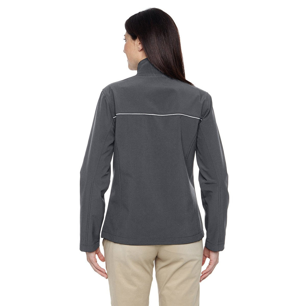Harriton Women's Dark Charcoal Echo Soft Shell Jacket