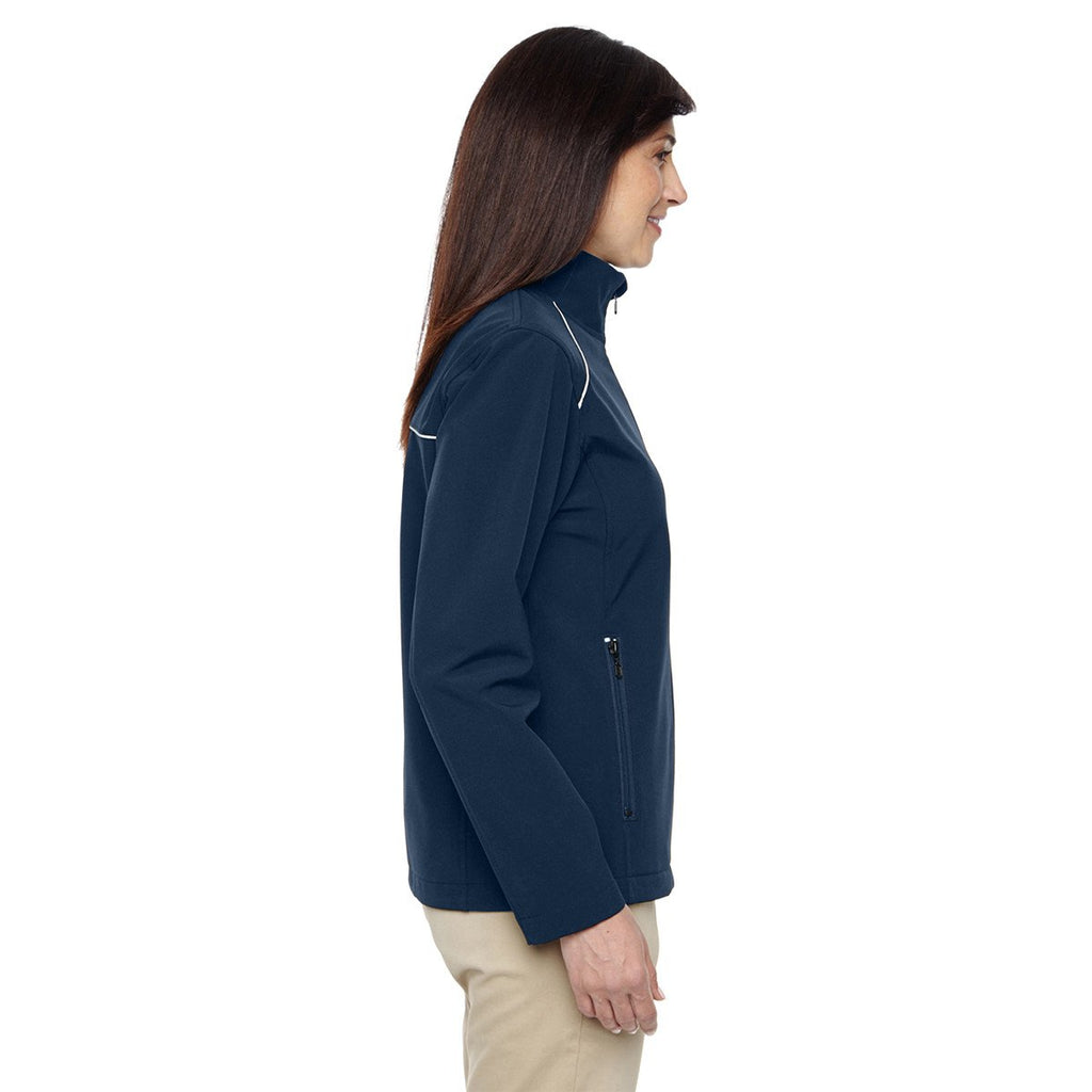 Harriton Women's Dark Navy Echo Soft Shell Jacket