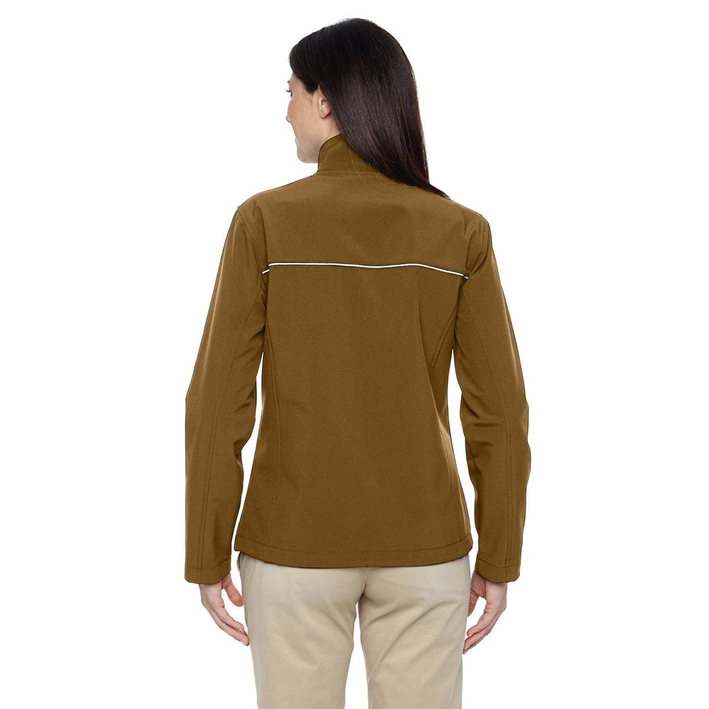 Harriton Women's Duck Brown Echo Soft Shell Jacket