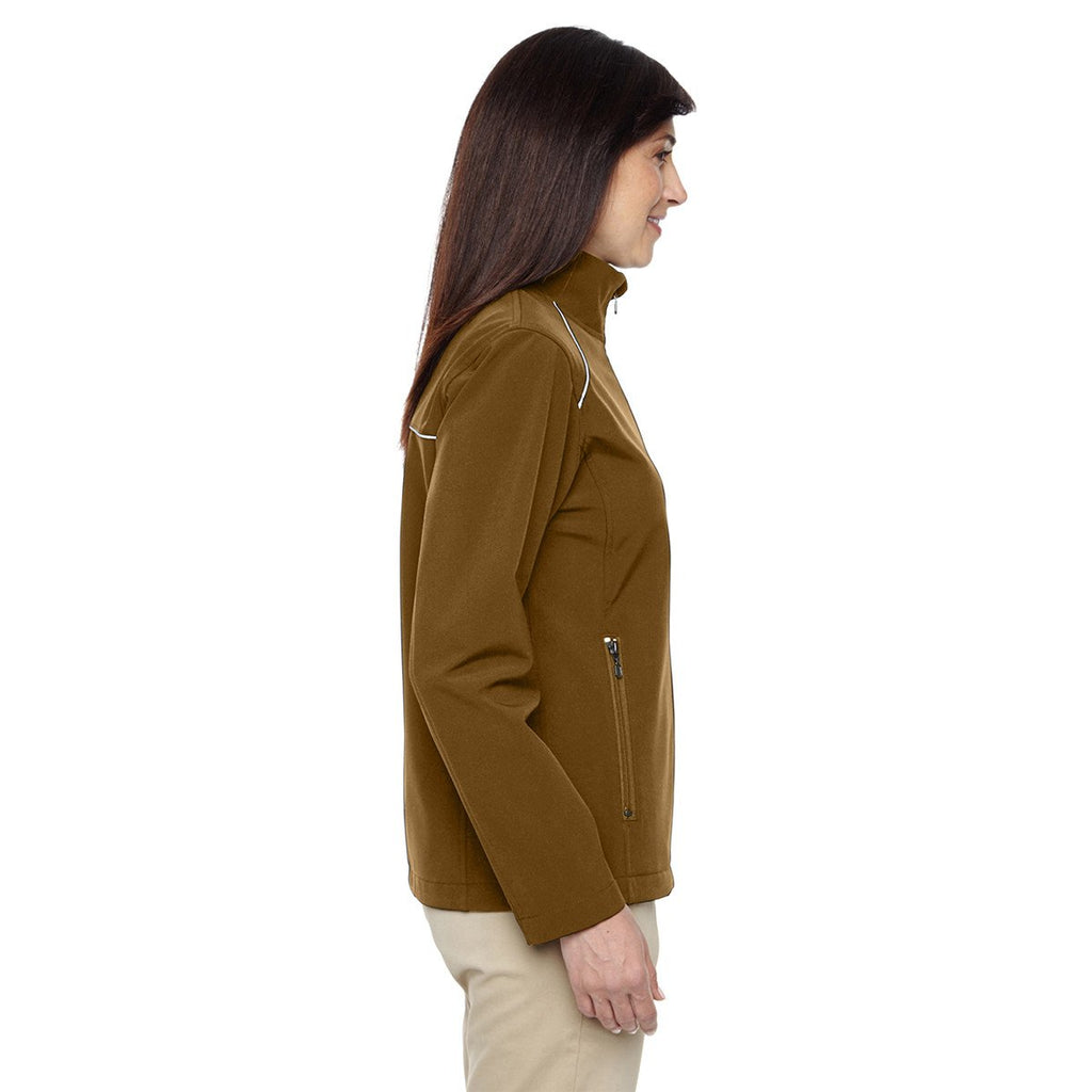 Harriton Women's Duck Brown Echo Soft Shell Jacket