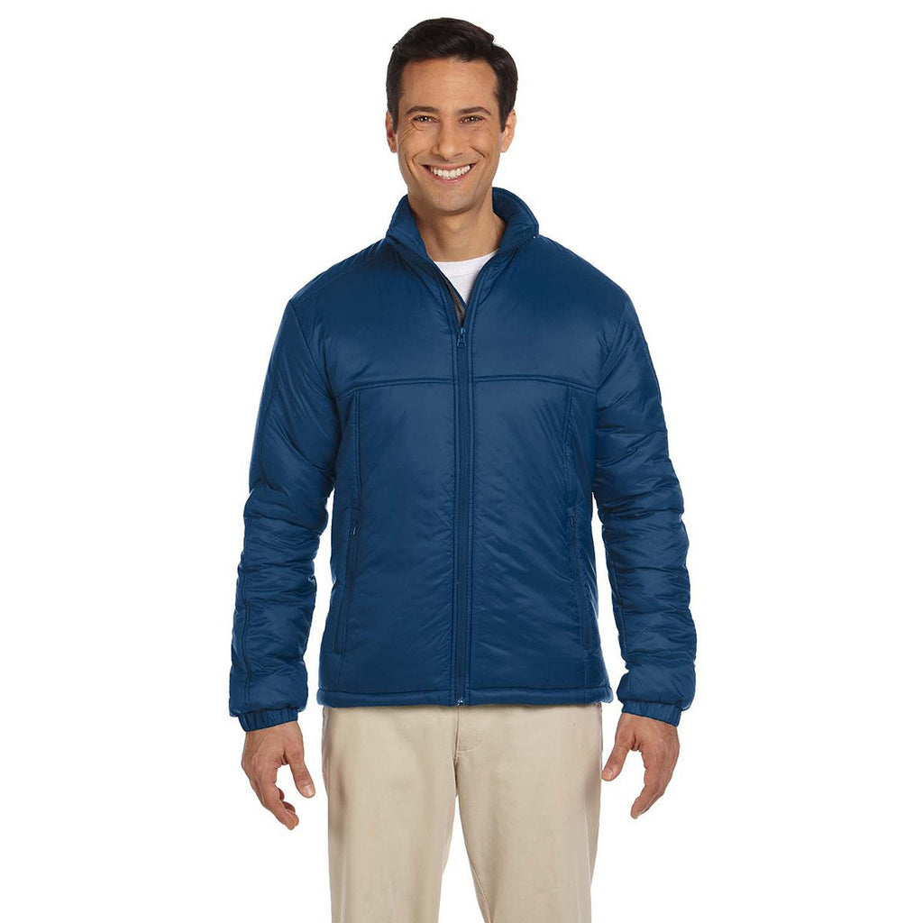 Harriton Men's New Navy Essential Polyfill Jacket