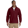 Harriton Men's Wine 8 oz. Full-Zip Fleece