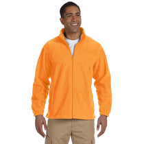 Harriton Men's Safety Orange Tall 8 oz. Full-Zip Fleece