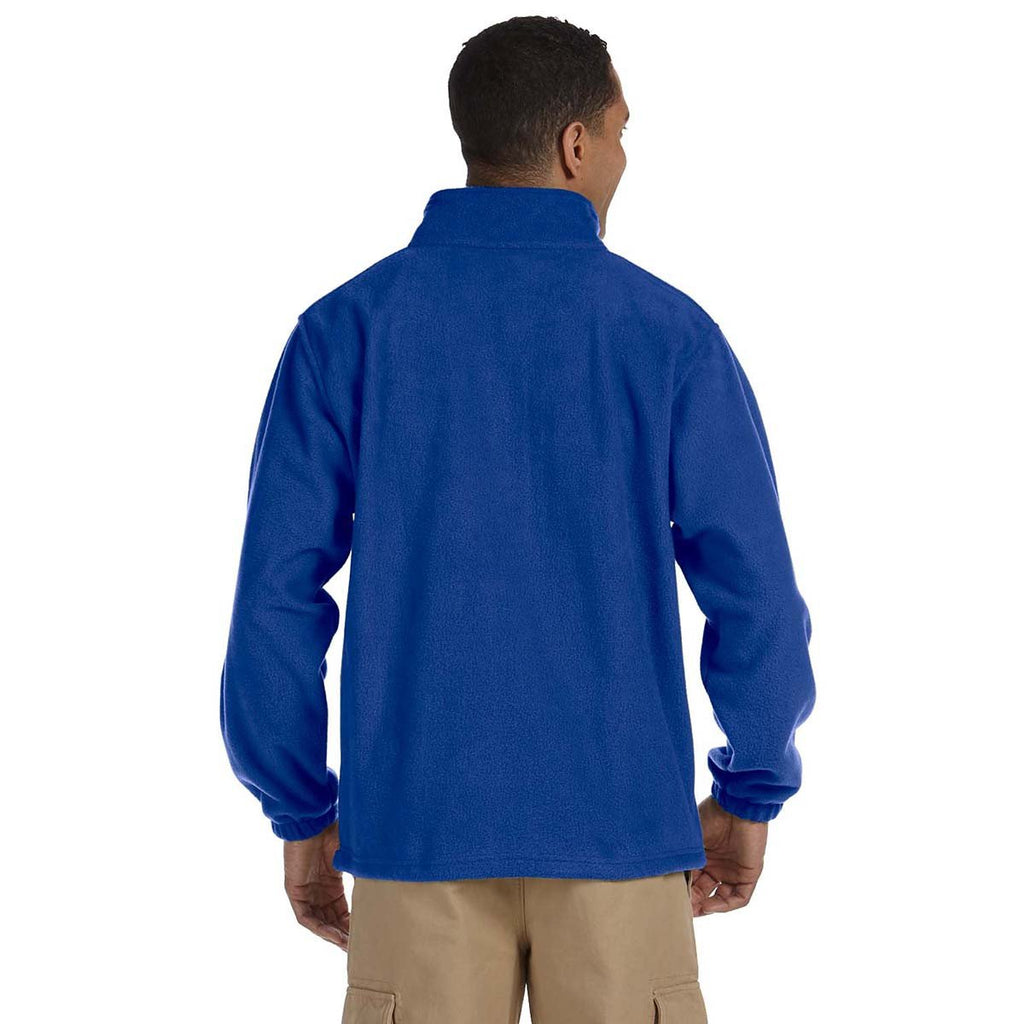 Harriton Men's True Royal Tall 8 oz. Full-Zip Fleece