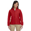 Harriton Women's Red 8 oz. Full-Zip Fleece
