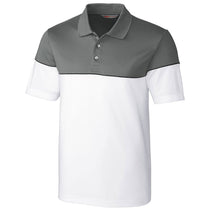 Cutter & Buck Men's Elemental Grey/White Harrington Polo