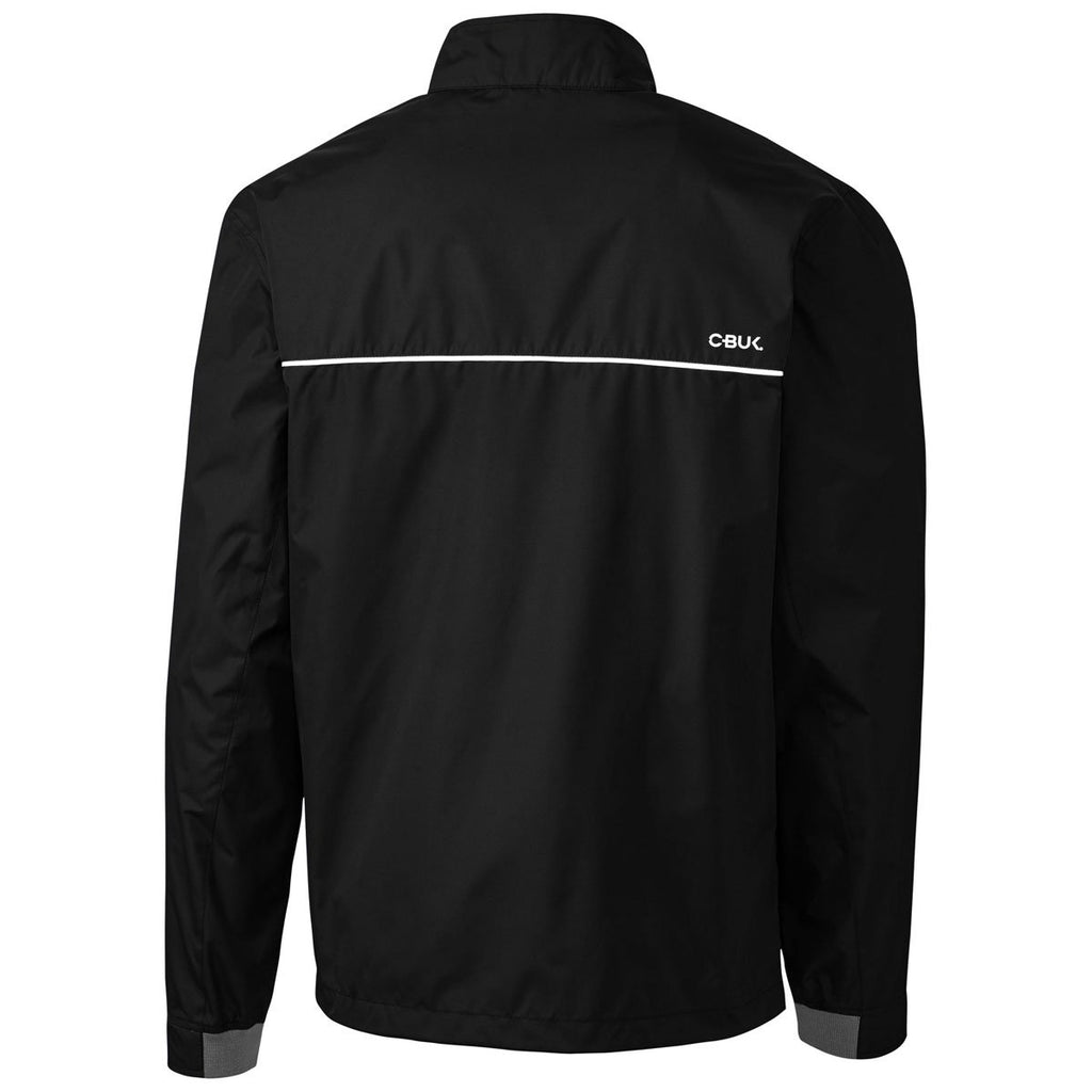 Cutter & Buck Men's Black/Elemental Grey Oakridge Windbreaker