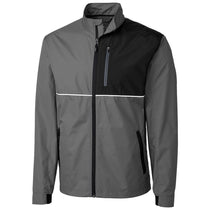 Cutter & Buck Men's Elemental Grey/Black Oakridge Windbreaker