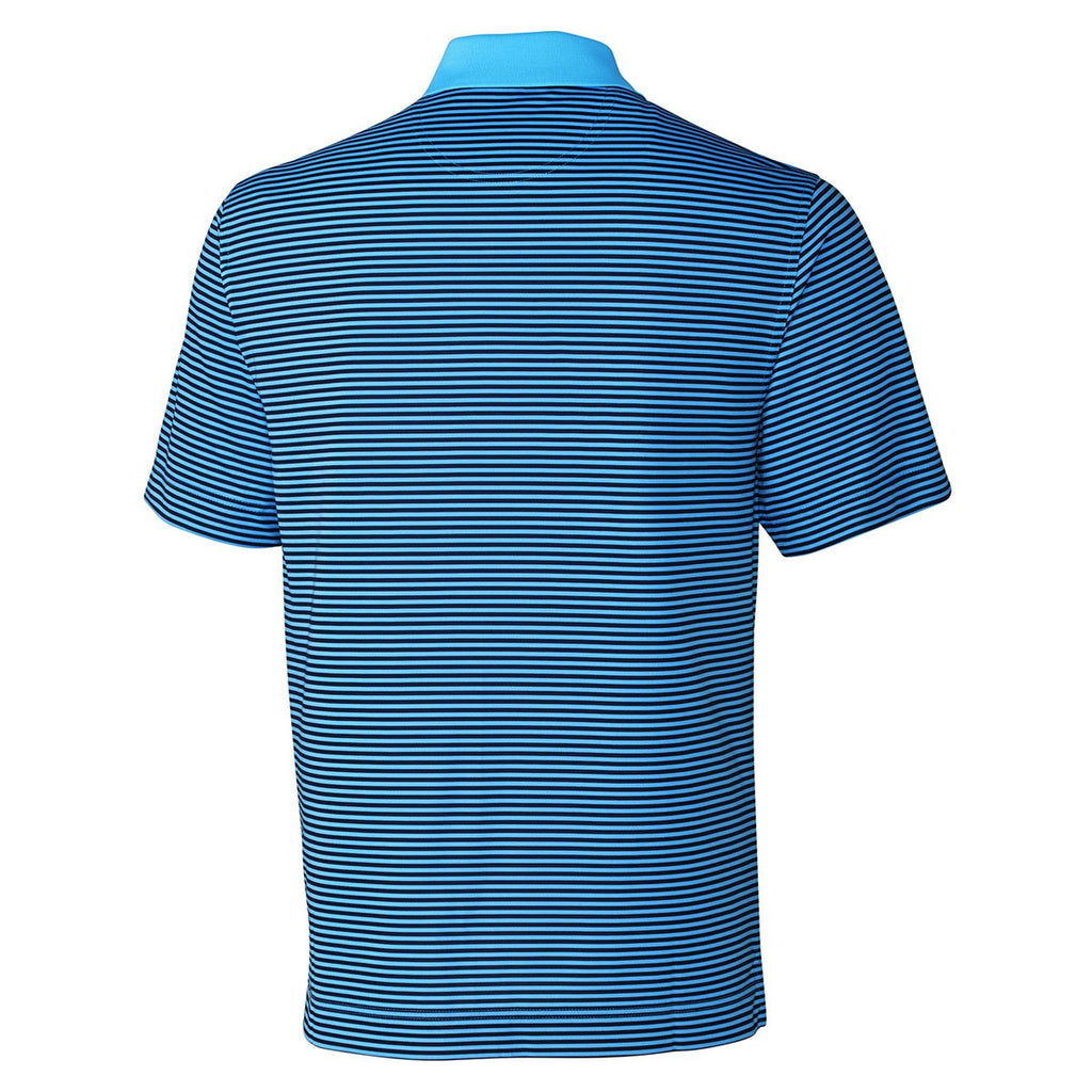 Cutter & Buck Men's Atlas/Navy Blue DryTec Trevor Stripe Polo