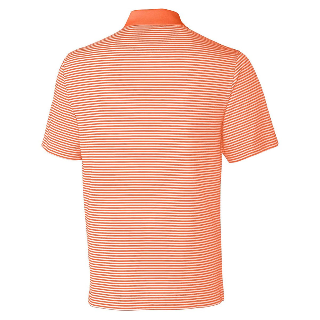 Cutter & Buck Men's Orange Burst/White DryTec Trevor Stripe Polo