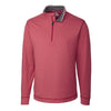 Cutter & Buck Men's Cardinal Red DryTec L/S Topspin Half Zip
