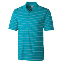 Cutter & Buck Men's Aqua/White DryTec Franklin Stripe Polo
