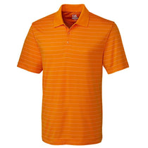 Cutter & Buck Men's Orange Burst/White DryTec Franklin Stripe Polo