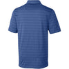 Cutter & Buck Men's Blue Heather Interbay Melange Stripe Polo