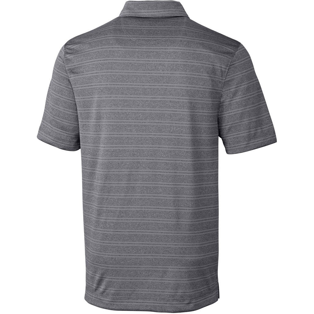 Cutter & Buck Men's Charcoal Heather Interbay Melange Stripe Polo