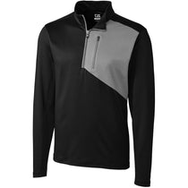 Cutter & Buck Men's Black Shaw Hybrid Half Zip