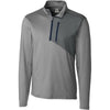 Cutter & Buck Men's Grey Shaw Hybrid Half Zip