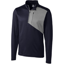 Cutter & Buck Men's Liberty Navy Shaw Hybrid Half Zip