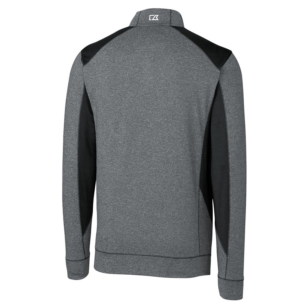 Cutter & Buck Men's Charcoal Heather Shoreline Colorblock Half-Zip