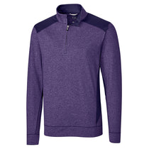 Cutter & Buck Men's College Purple Heather Shoreline Colorblock Half-Zip