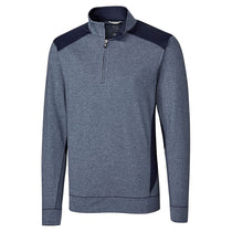 Cutter & Buck Men's Liberty Navy Heather Shoreline Colorblock Half-Zip