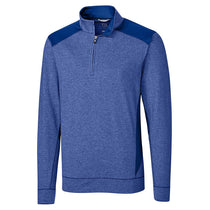 Cutter & Buck Men's Tour Blue Heather Shoreline Colorblock Half-Zip