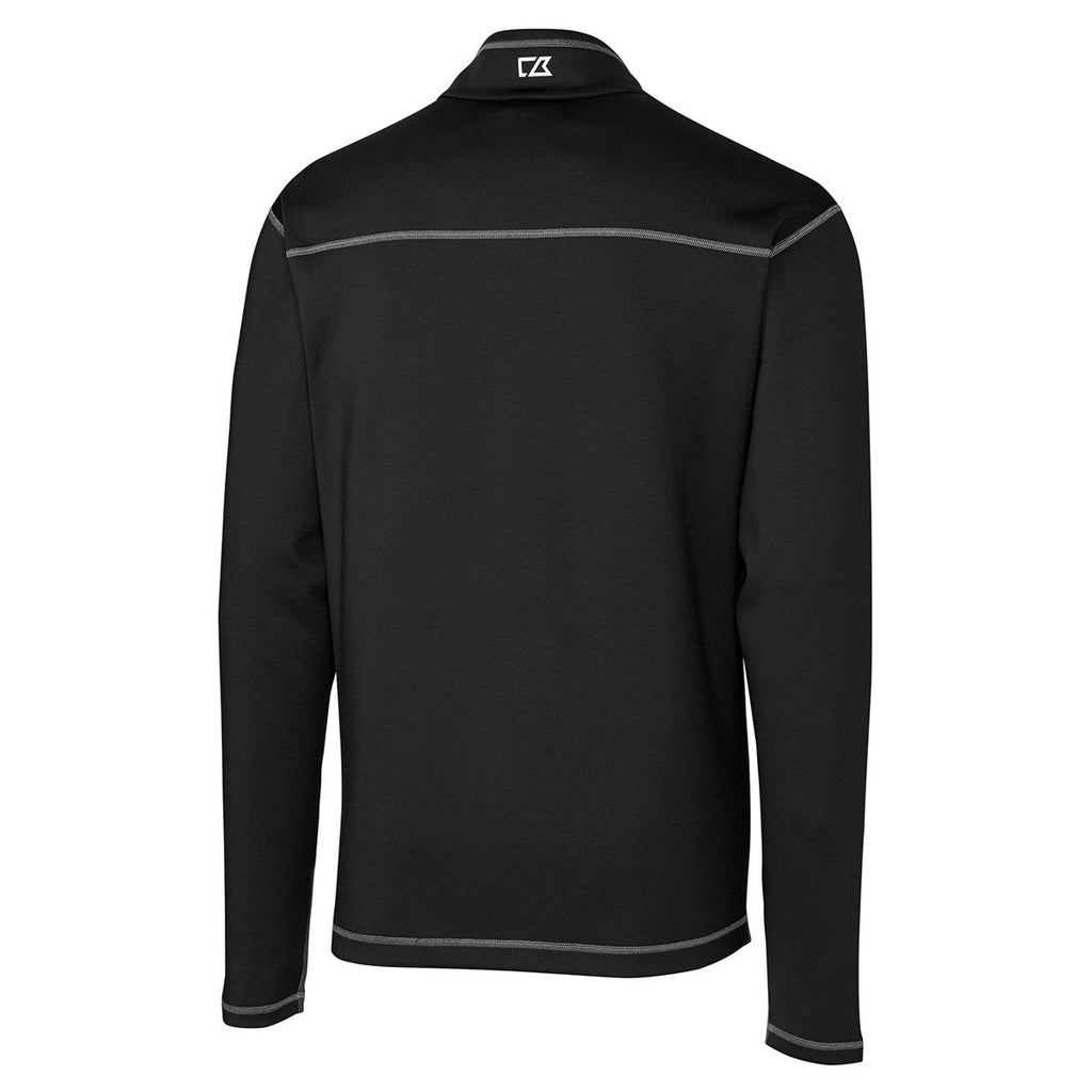 Cutter & Buck Men's Black DryTec Evergreen Reversible Half-Zip