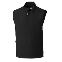 Cutter & Buck Men's Black WeatherTec Summit Half Zip Vest