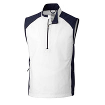 Cutter & Buck Men's White WeatherTec Summit Half Zip Vest