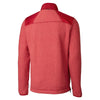 Cutter & Buck Men's Cardinal Red Heather WeatherTec Cedar Park Full-Zip
