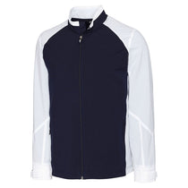 Cutter & Buck Men's Navy Blue/White WeatherTec Long Sleeve Summit Full Zip