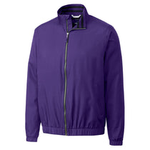 Cutter & Buck Men's College Purple DryTec Nine Iron Full-Zip Jacket