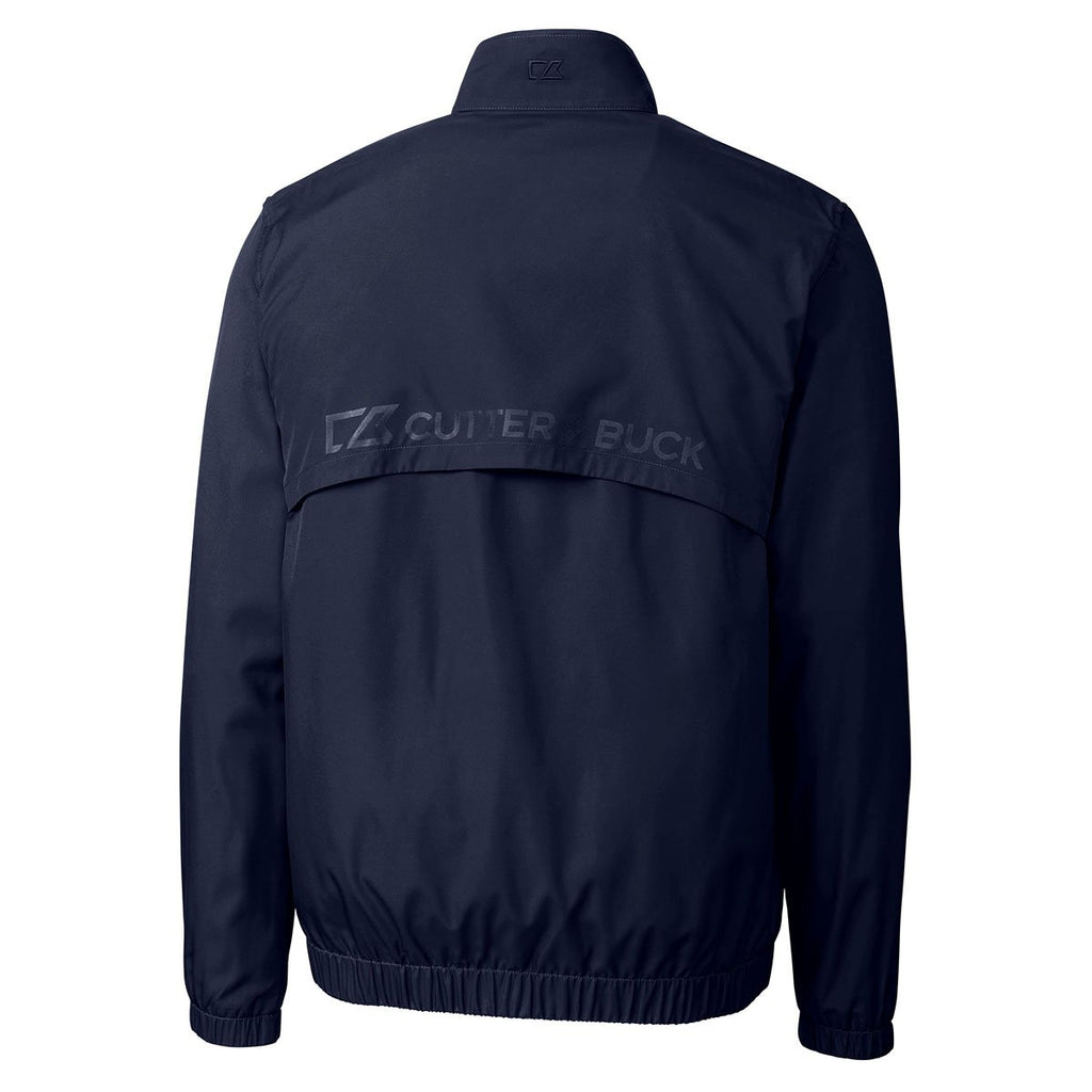 Cutter & Buck Men's Liberty Navy DryTec Nine Iron Full-Zip Jacket