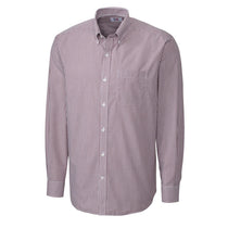 Cutter & Buck Men's Bordeaux L/S Epic Easy Care Mini Bengal Dress Shirt