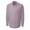 Cutter & Buck Men's Bordeaux L/S Epic Easy Care Mini Bengal Dress Shirt
