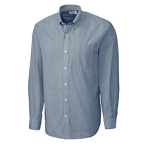 Cutter & Buck Men's Tour Blue L/S Epic Easy Care Mini Bengal Dress Shirt