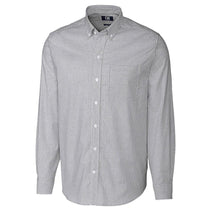 Cutter & Buck Men's Charcoal Long Sleeve Epic Easy Care Stretch Oxford Stripe Shirt