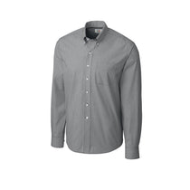 Cutter & Buck Men's Charcoal L/S Epic Easy Care Gingham Dress Shirt