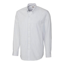 Cutter & Buck Men's White Epic Easy Care Pin Stripe