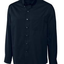 Cutter & Buck Men's Tall Navy Easy Care Twill Dress Shirt