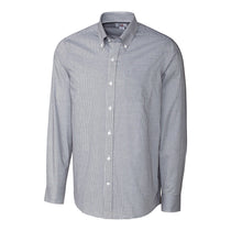 Cutter & Buck Men's Black L/S Tailored Fit Tattersall Dress Shirt