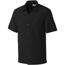 Cutter & Buck Men's Black Solana Check Short Sleeve