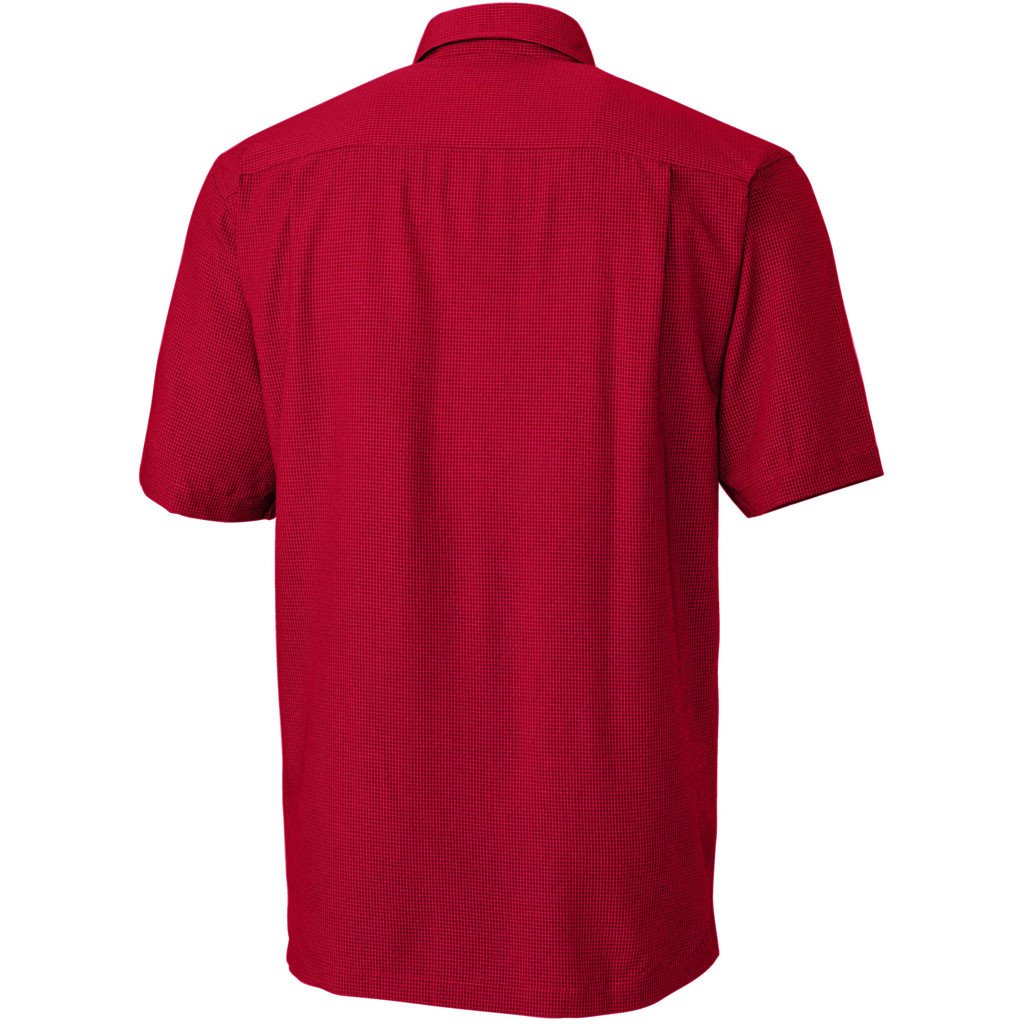 Cutter & Buck Men's Cardinal Solana Check Short Sleeve