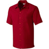 Cutter & Buck Men's Cardinal Solana Check Short Sleeve