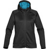 Stormtech Women's Black/Electric Blue Tactix Bonded Fleece Hoody