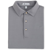 Peter Millar Men's Black Jubilee Stripe Stretch Jersey Polo with Self Sean Collar